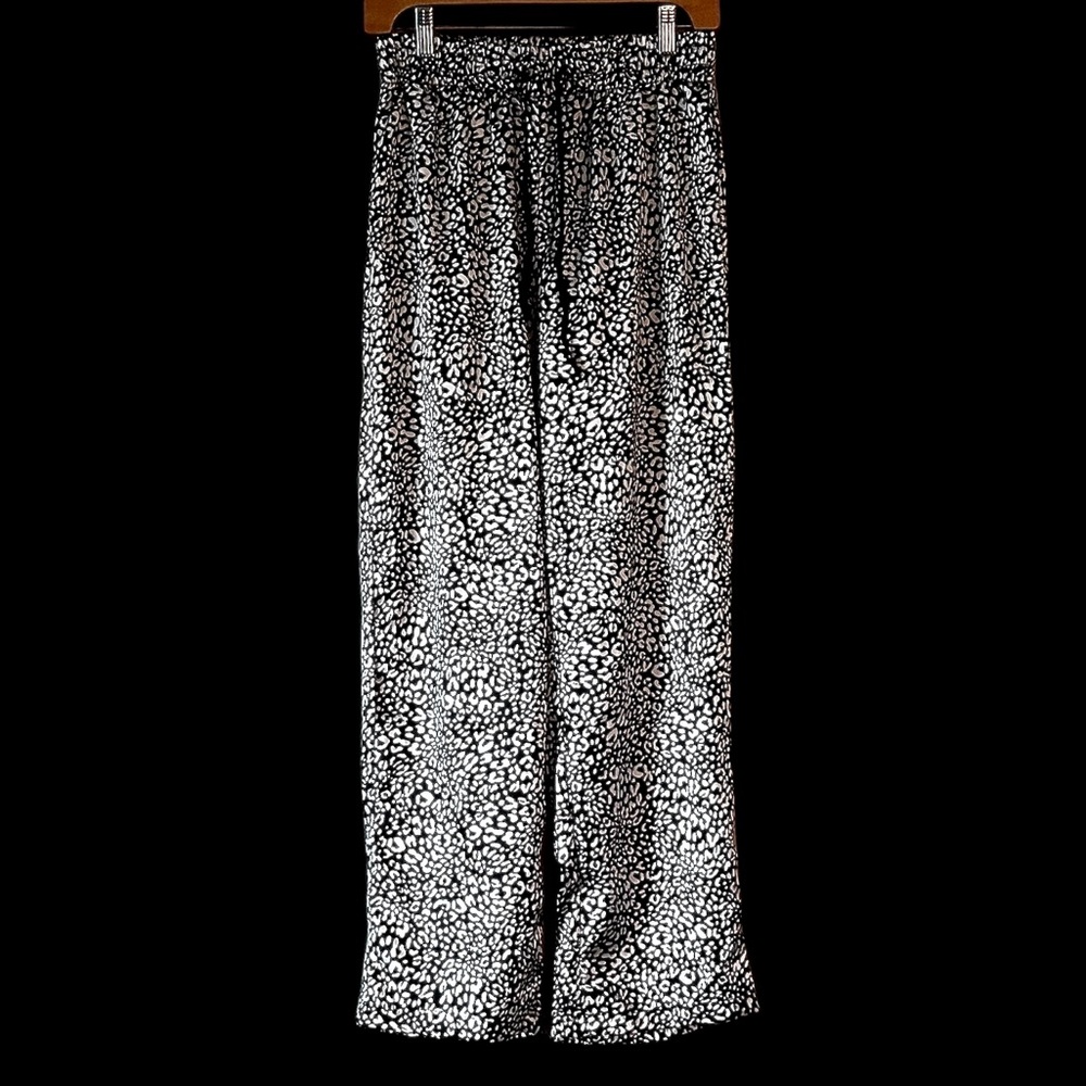 Tart 2 Pc Pajamas Set Long Sleeve & Pants Black & White Satin NEW WITH TAGS - Picture 3 of 10